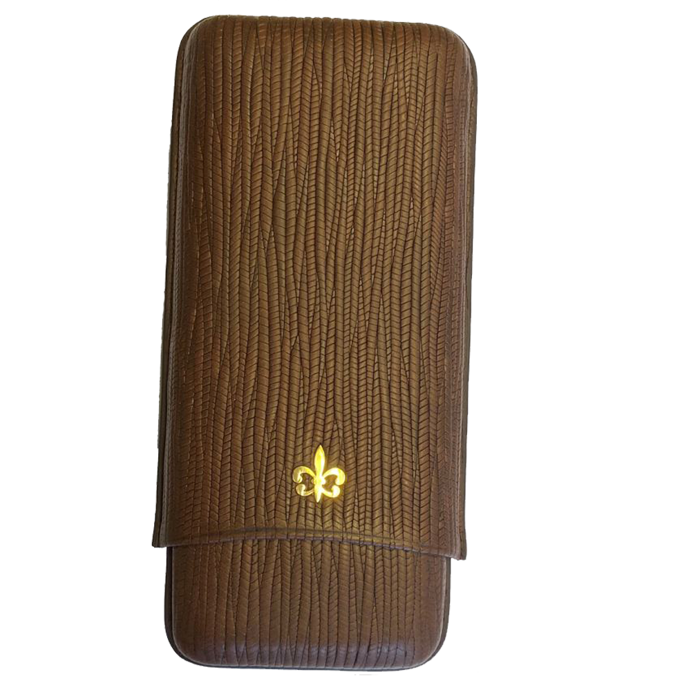 Montecristo 3 leather case Fleur de Lis 2020 - expressive cigar case with symbolic character