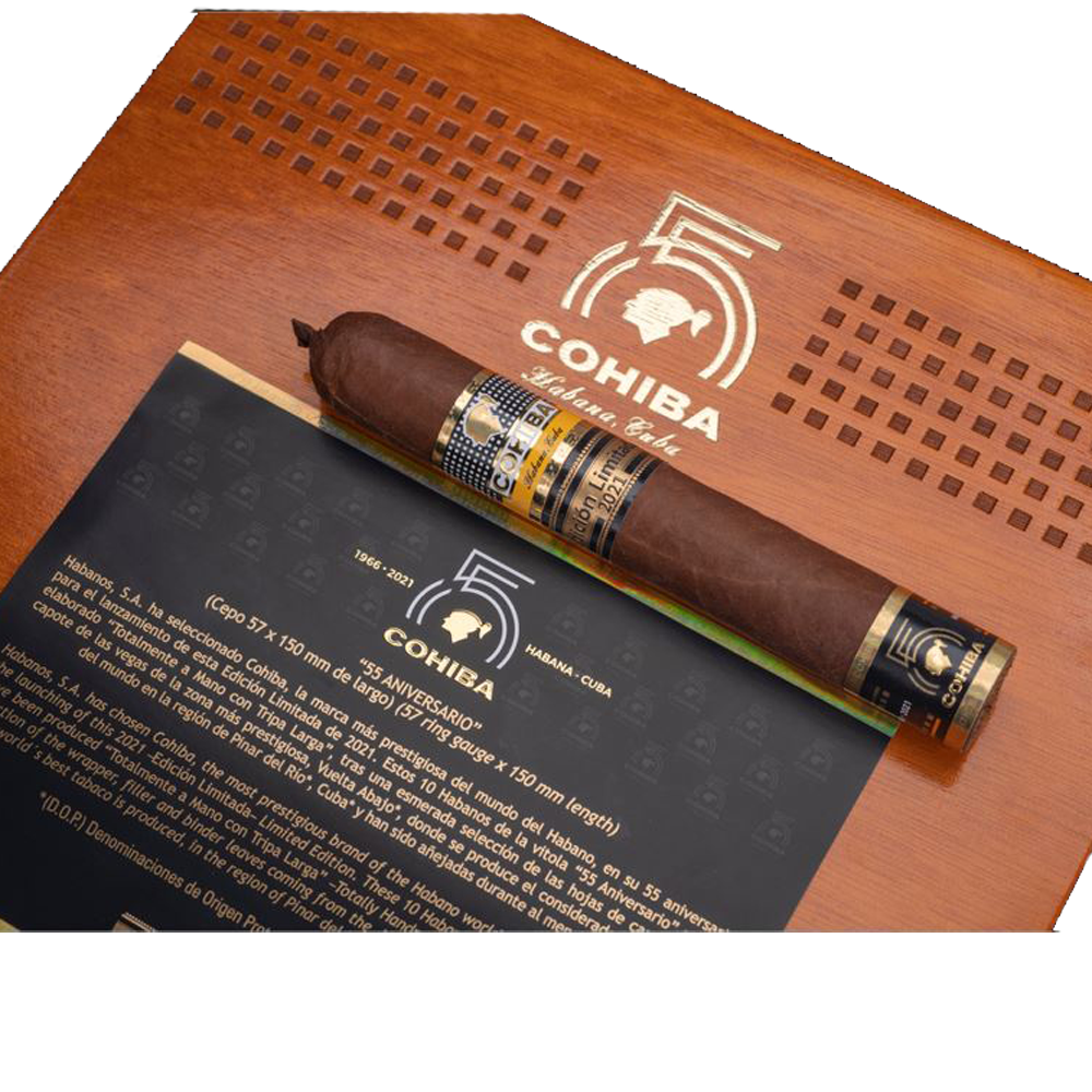 Cohiba 55 Aniversario Edition Limitada 2021 as a box of 10 