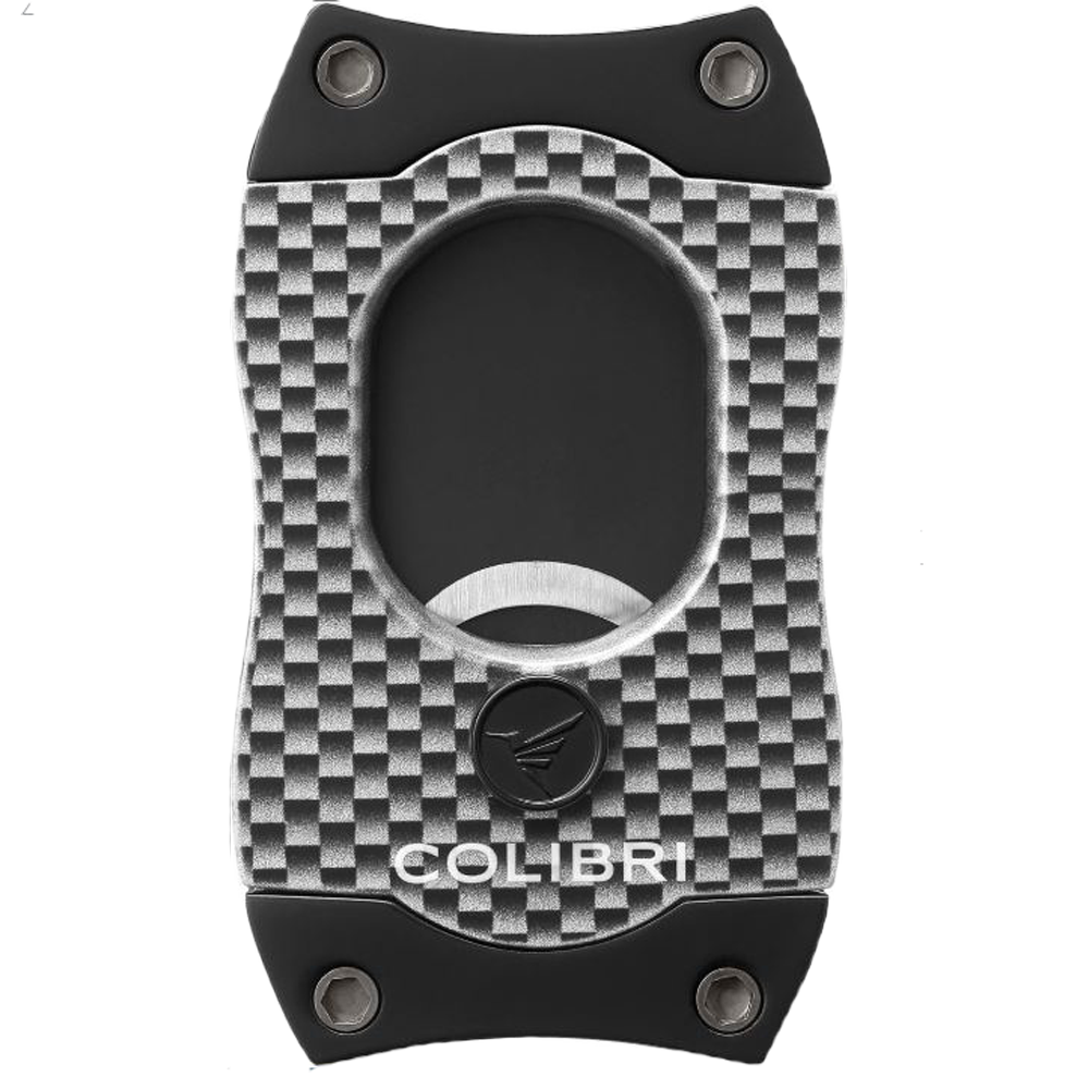 Colibri cigar cutter S-Cut II Carbondesign silver closed