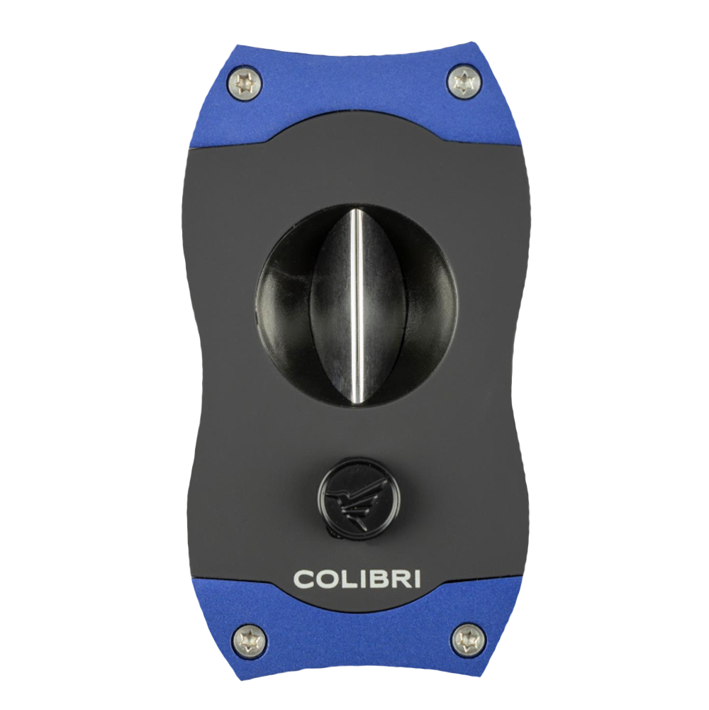 Colibri cigar cutter V-Cut in blue-black style